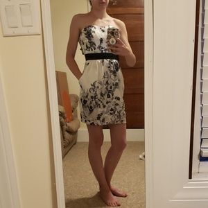 Black and white flowered dress